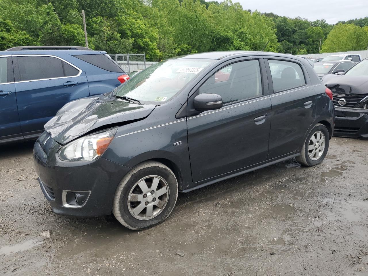 2015 Mitsubishi Mirage Es للبيع في Hurricane، WV - Front End