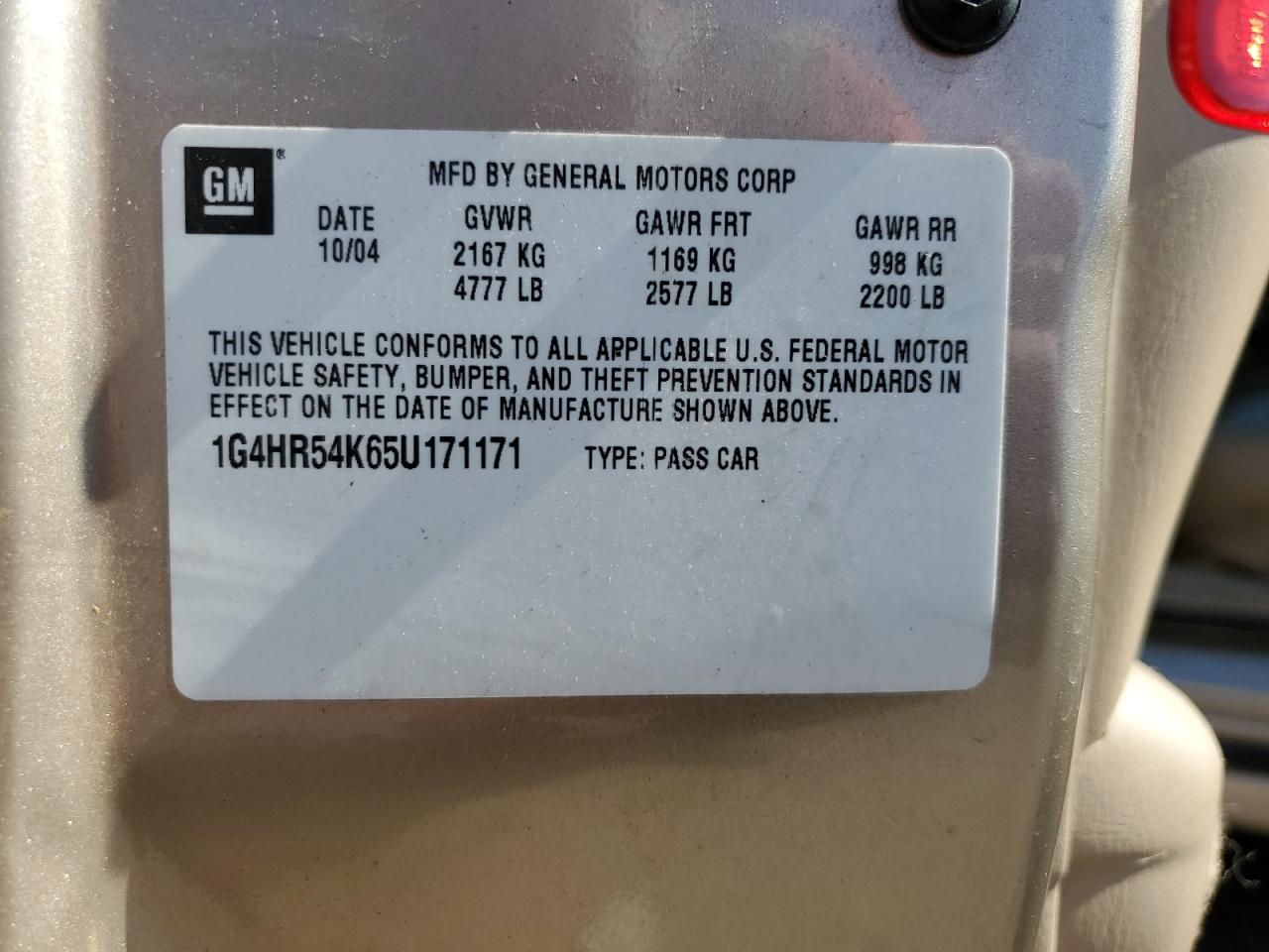 2005 Buick Lesabre Limited VIN: 1G4HR54K65U171171 Lot: 56960385