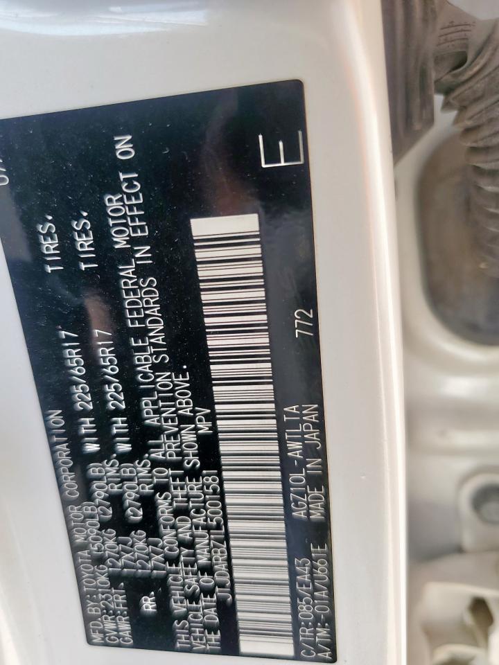 2020 Lexus Nx 300 VIN: JTJDARBZ1L5001581 Lot: 57134175
