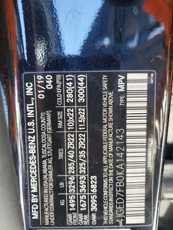 4JGED7FB0KA142143 2019 Mercedes-Benz Gle Coupe 63 Amg-S