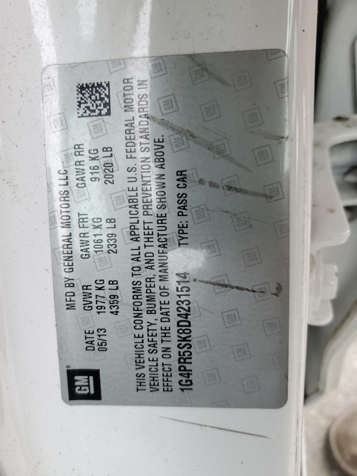 2013 Buick Verano Convenience VIN: 1G4PR5SK8D4231514 Lot: 57164955