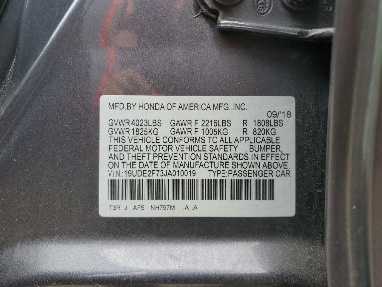 2018 Acura Ilx Premium VIN: 19UDE2F73JA010019 Lot: 56189345