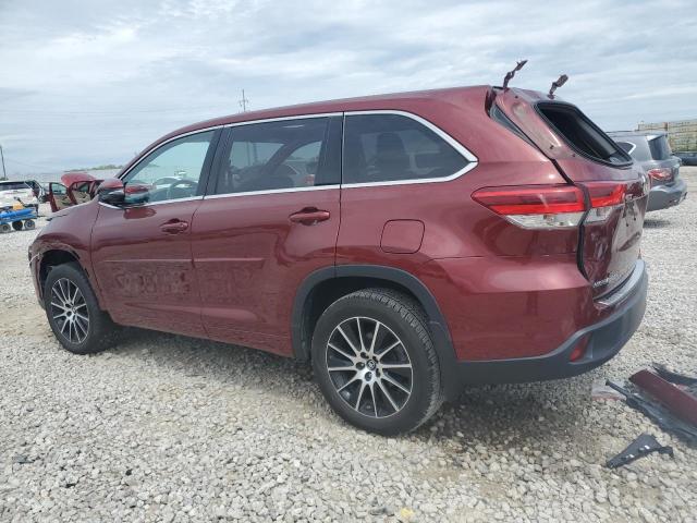  TOYOTA HIGHLANDER 2017 Czerwony
