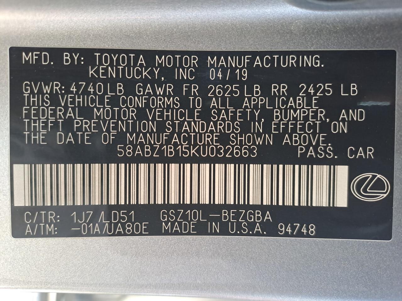 58ABZ1B15KU032663 - 2010 Lexus es 350 - #55187195