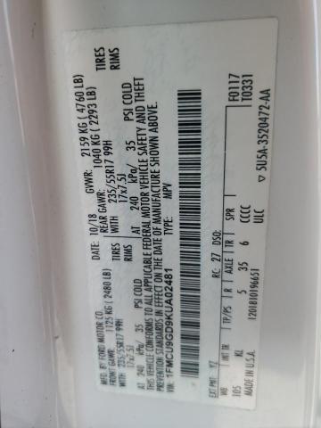 2019 FORD ESCAPE SE  