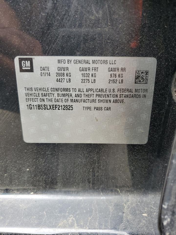 2014 Chevrolet Malibu Ls VIN: 1G11B5SLXEF212825 Lot: 56854345