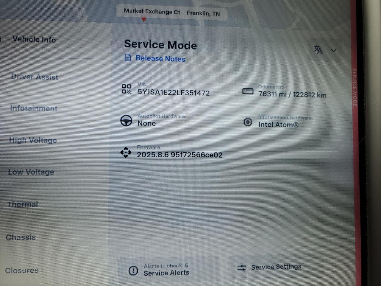 2020 Tesla Model S VIN: 5YJSA1E22LF351472 Lot: 56195695