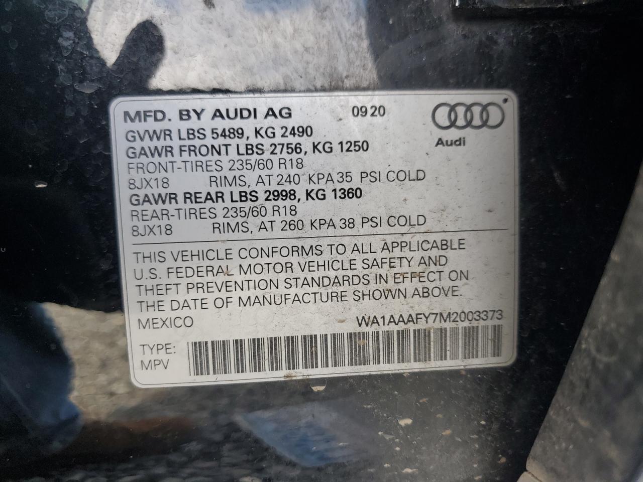 Фото: WA1AAAFY7M2003373 - 13