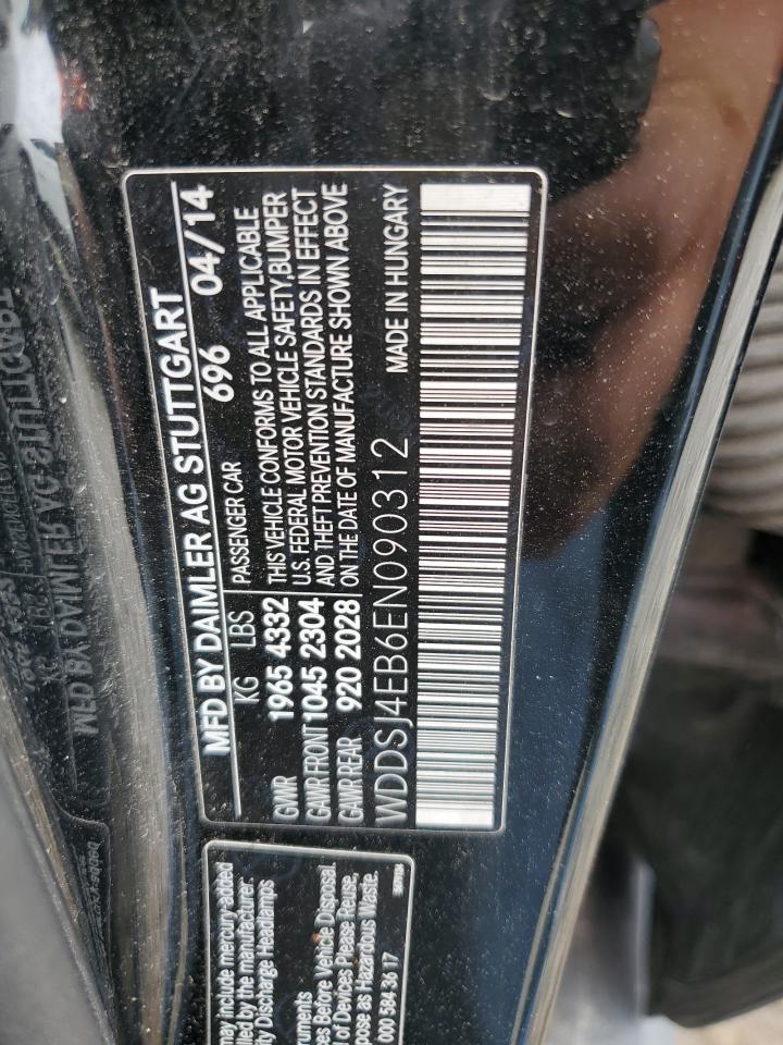 2014 Mercedes-Benz Cla 250 VIN: WDDSJ4EB6EN090312 Lot: 56586555
