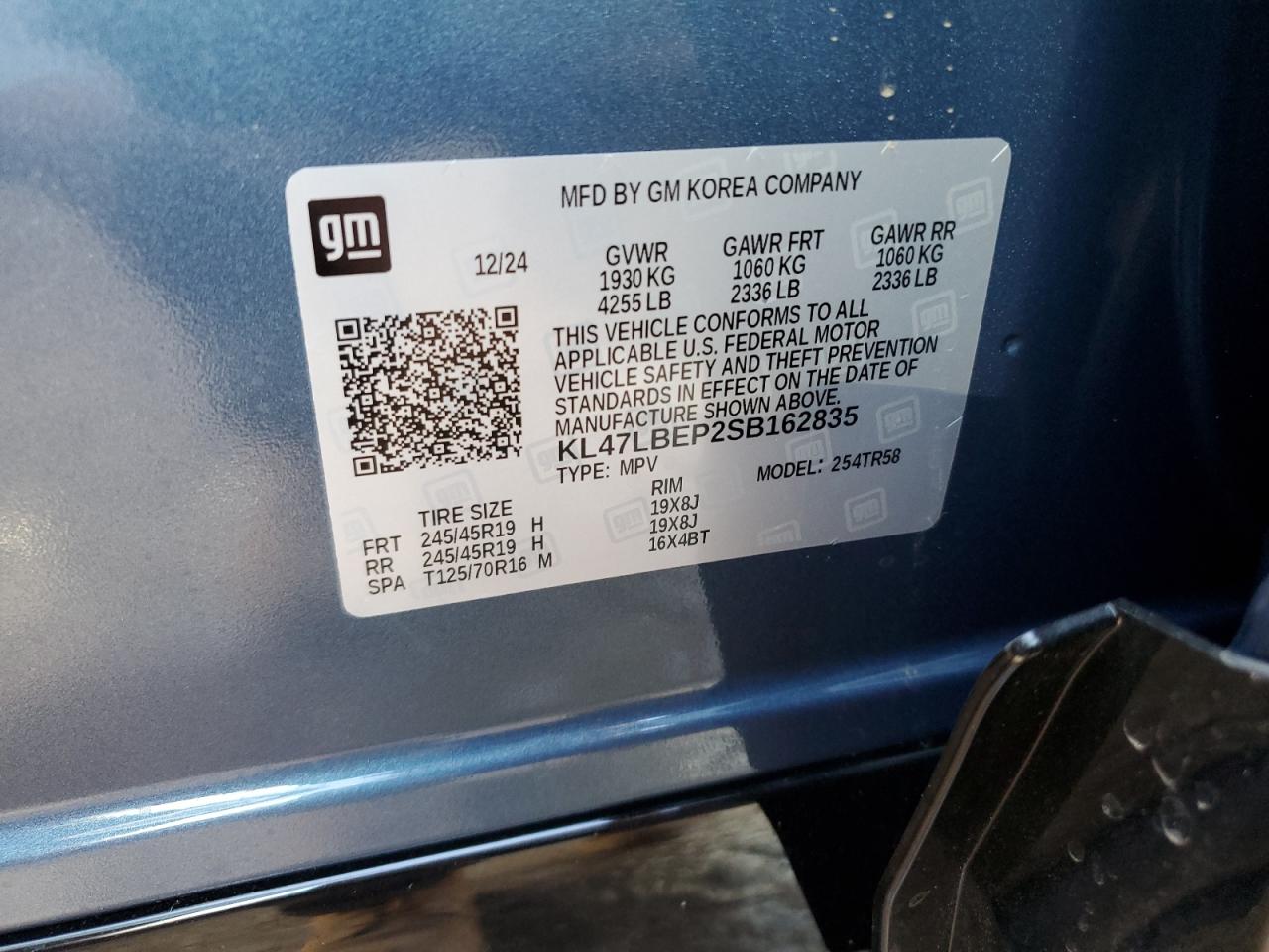 2025 Buick Envista Sport Touring VIN: KL47LBEP2SB162835 Lot: 55781985