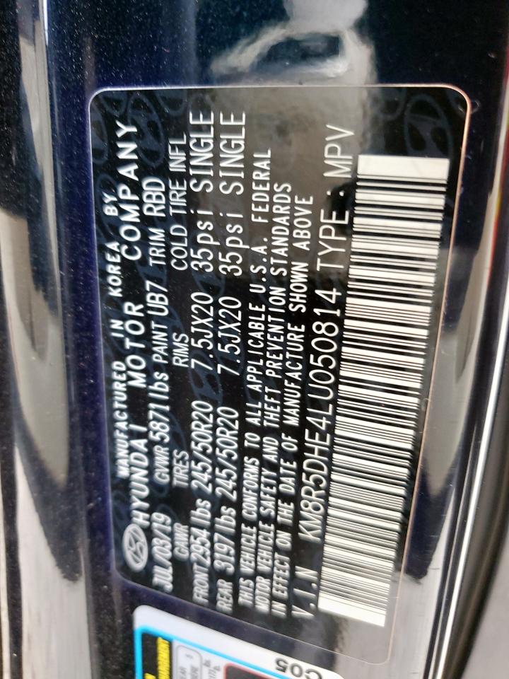 2020 Hyundai Palisade Limited VIN: KM8R5DHE4LU050814 Lot: 56686755