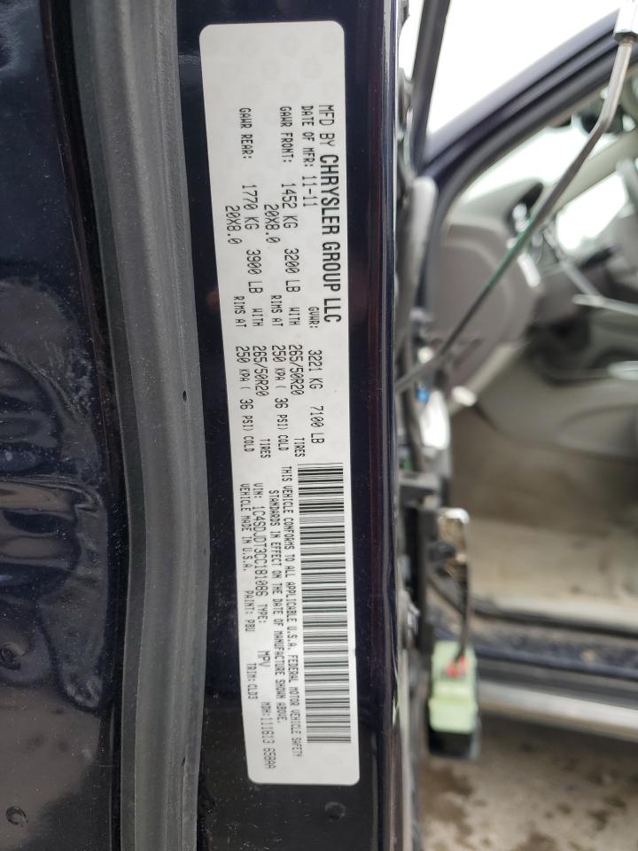 2012 Dodge Durango Crew VIN: 1C4SDJDT3CC181086 Lot: 54416535