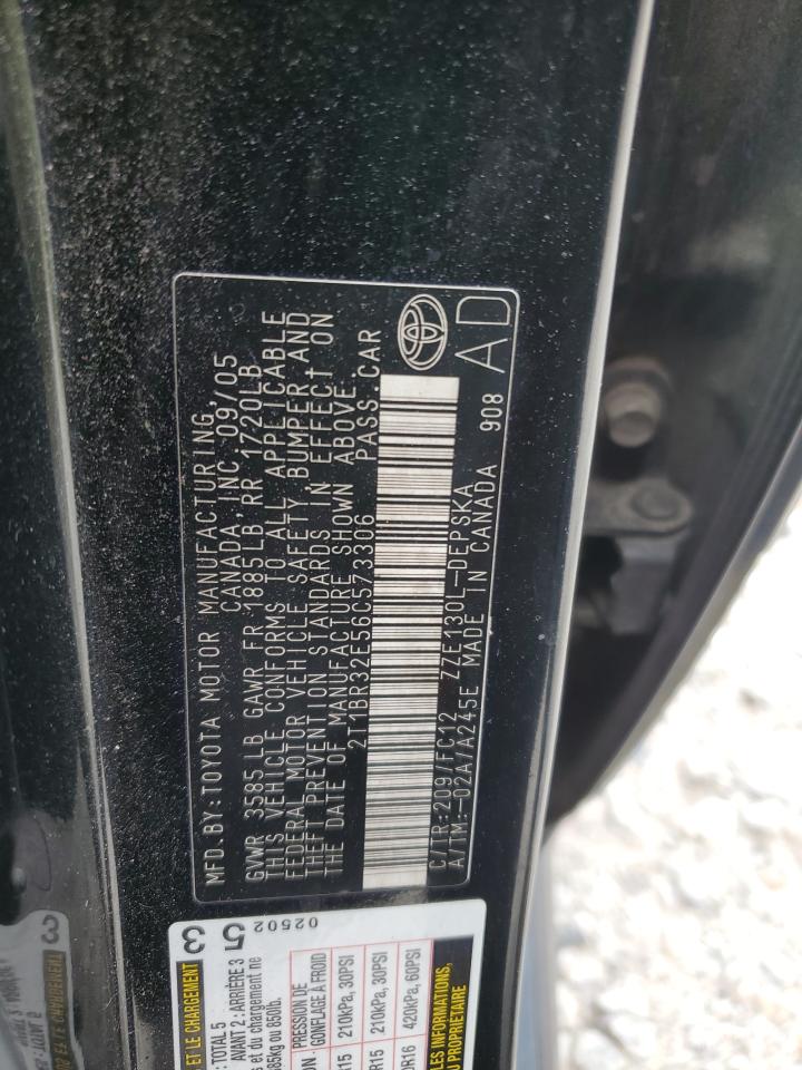 2006 Toyota Corolla Ce VIN: 2T1BR32E56C573306 Lot: 56976815