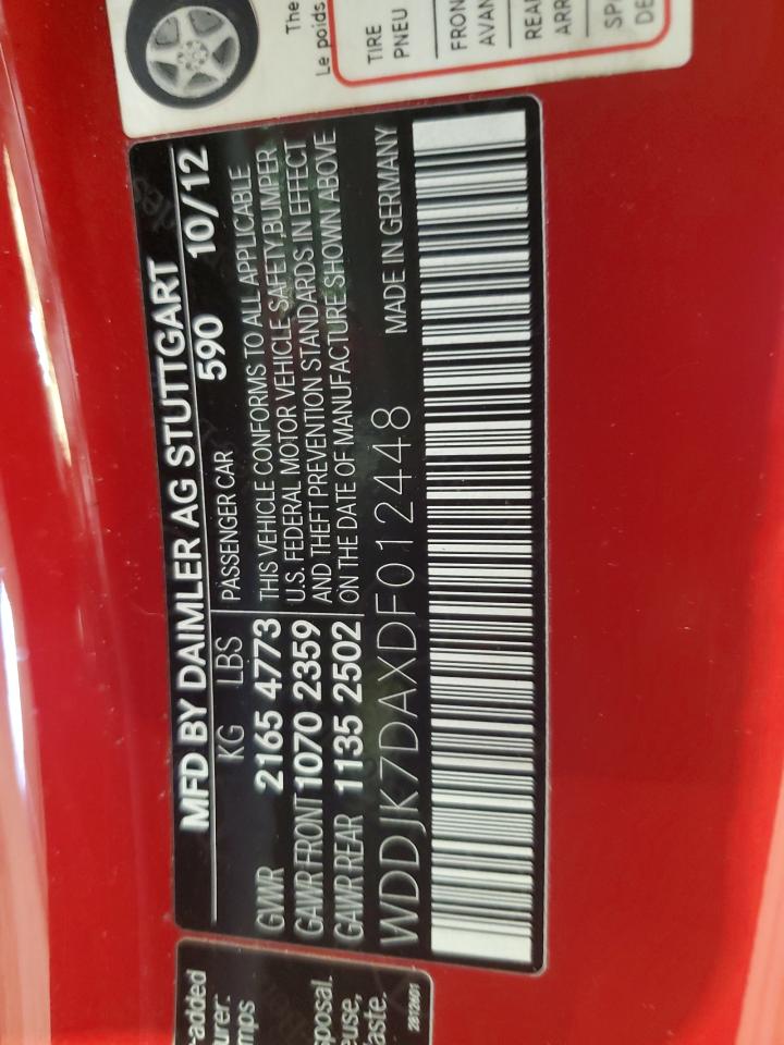 2013 Mercedes-Benz Sl 550 VIN: WDDJK7DAXDF012448 Lot: 56893805