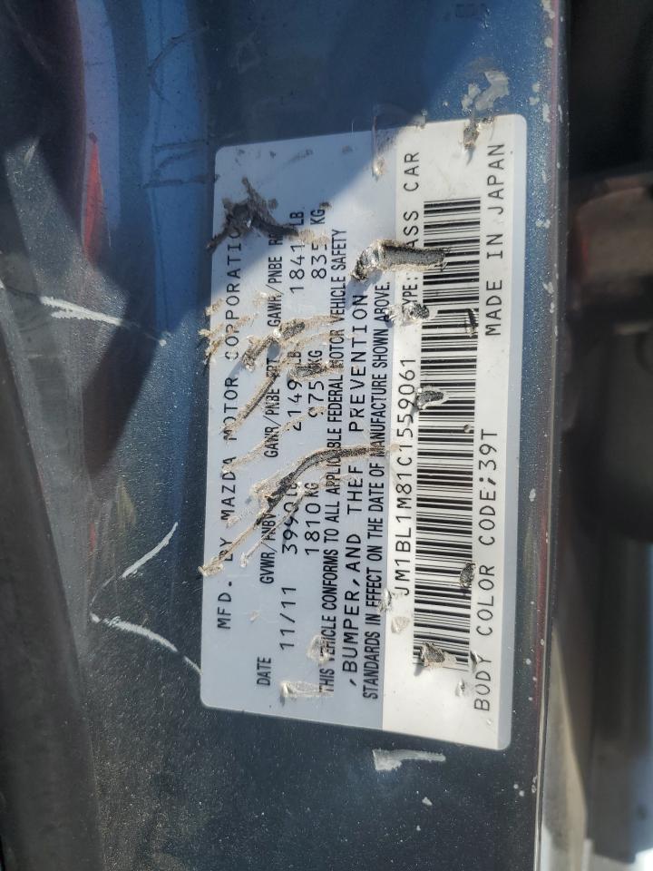 2012 Mazda 3 I VIN: JM1BL1M81C1559061 Lot: 55989095