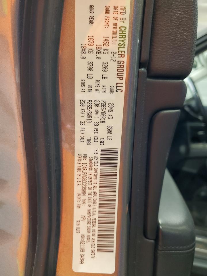 2012 Jeep Grand Cherokee Laredo VIN: 1C4RJFAG0CC239084 Lot: 56633585