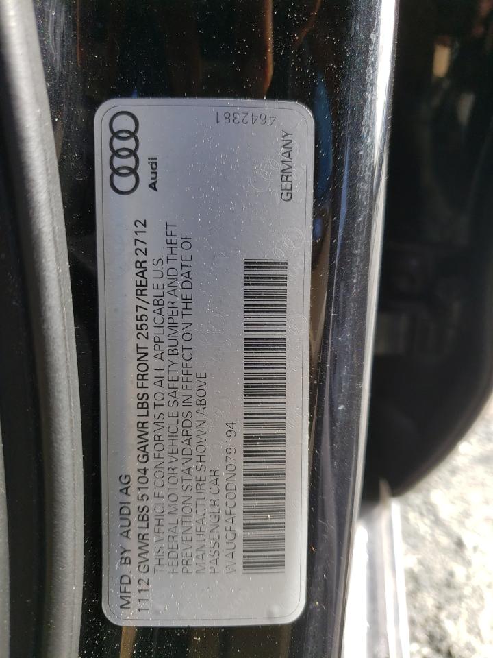2013 Audi A6 Premium Plus VIN: WAUGFAFC0DN079194 Lot: 56824095