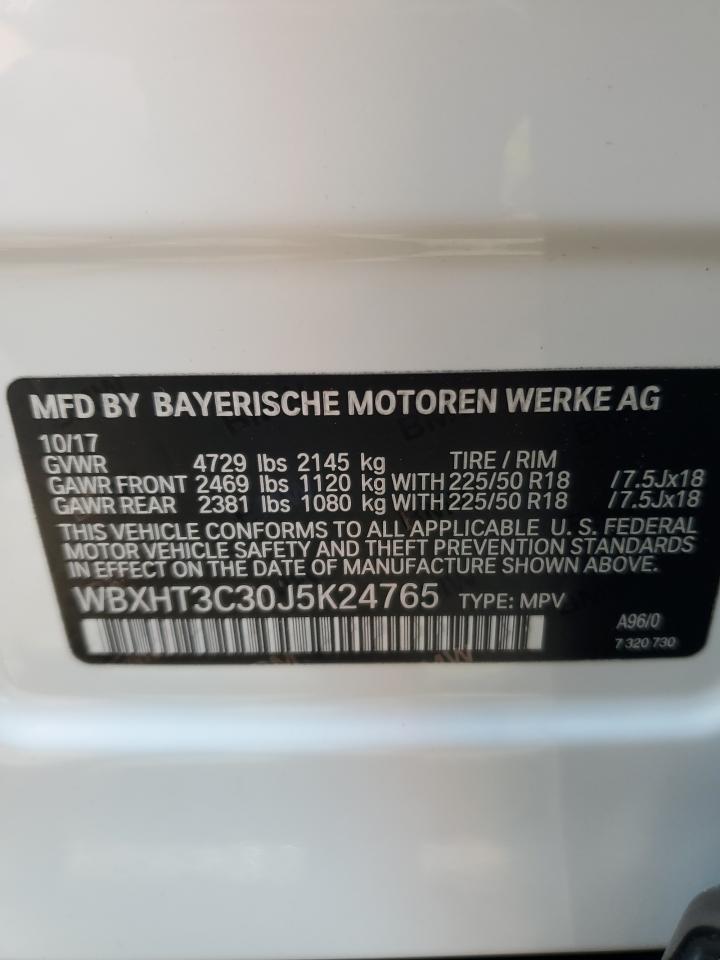 2018 BMW X1 xDrive28I VIN: WBXHT3C30J5K24765 Lot: 58587455