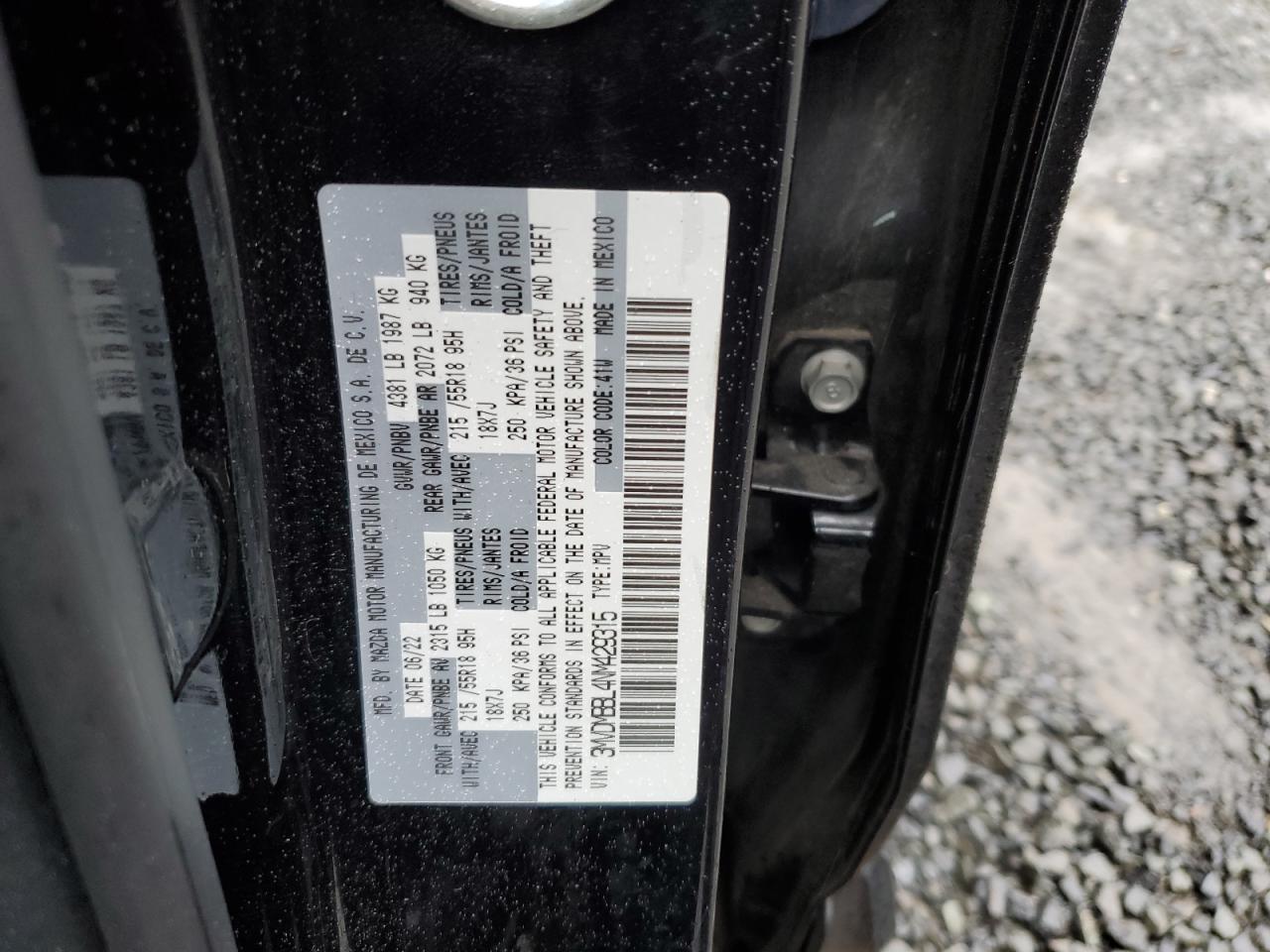 2022 Mazda Cx-30 Select VIN: 3MVDMBBL4NM429315 Lot: 57363995