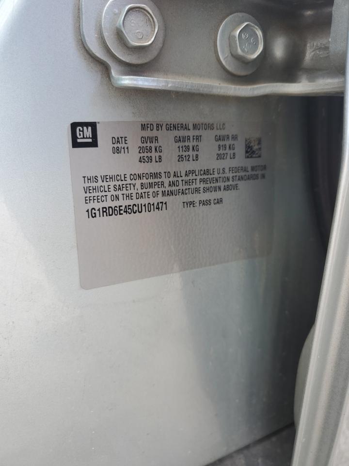 2012 Chevrolet Volt VIN: 1G1RD6E45CU101471 Lot: 58998575