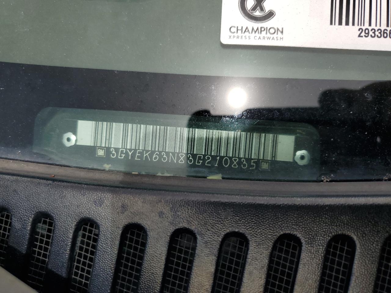 2003 Cadillac Escalade Ext VIN: 3GYEK63N83G210835 Lot: 58885525