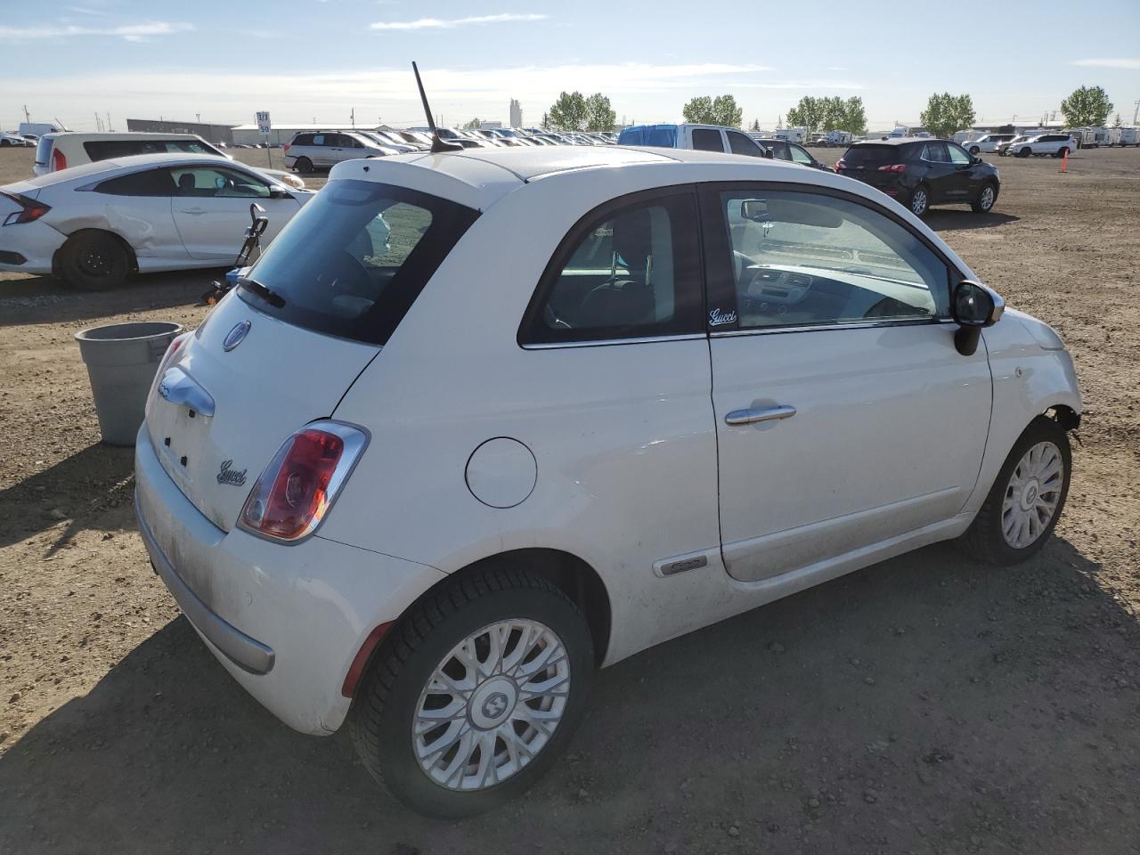 2012 Fiat 500 Lounge white hatchback gas 3C3CFFCR5CT225373 photo #4