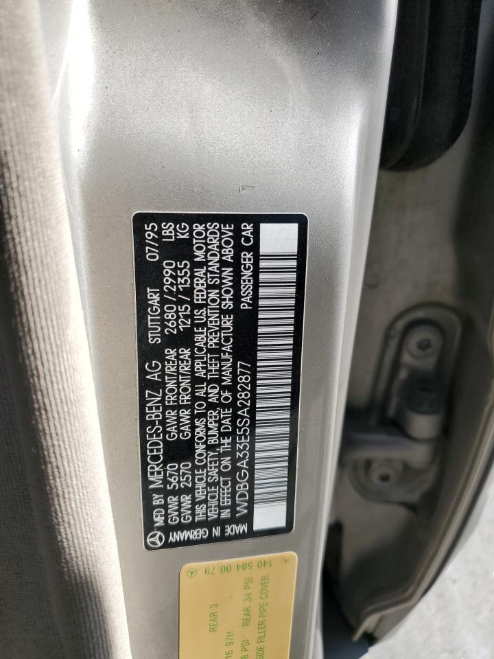 1995 Mercedes-Benz S 320 VIN: WDBGA33E5SA282877 Lot: 56253725