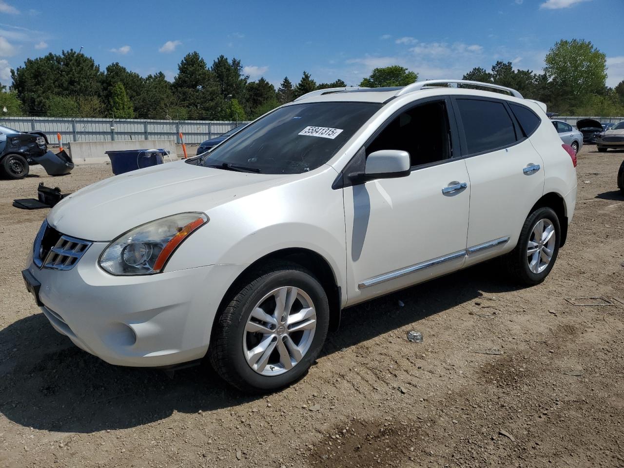 2013 Nissan Rogue S de vânzare în Elgin, IL - Burn