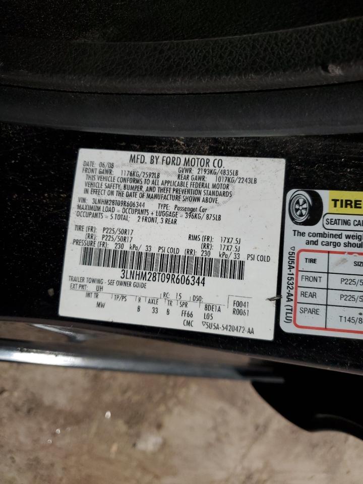 2009 Lincoln Mkz VIN: 3LNHM28T09R606344 Lot: 56650495