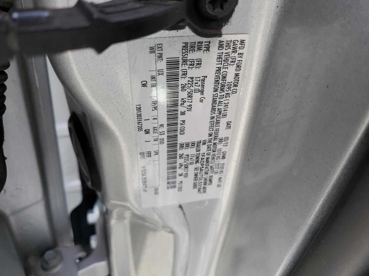 2013 Ford C-Max Se VIN: 1FADP5AU7DL531847 Lot: 57665905