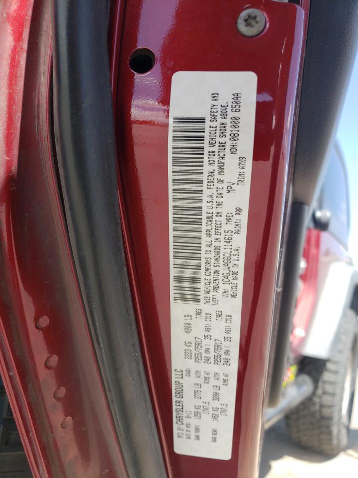 2012 Jeep Wrangler Sport VIN: 1C4GJWAG6CL114615 Lot: 55355045
