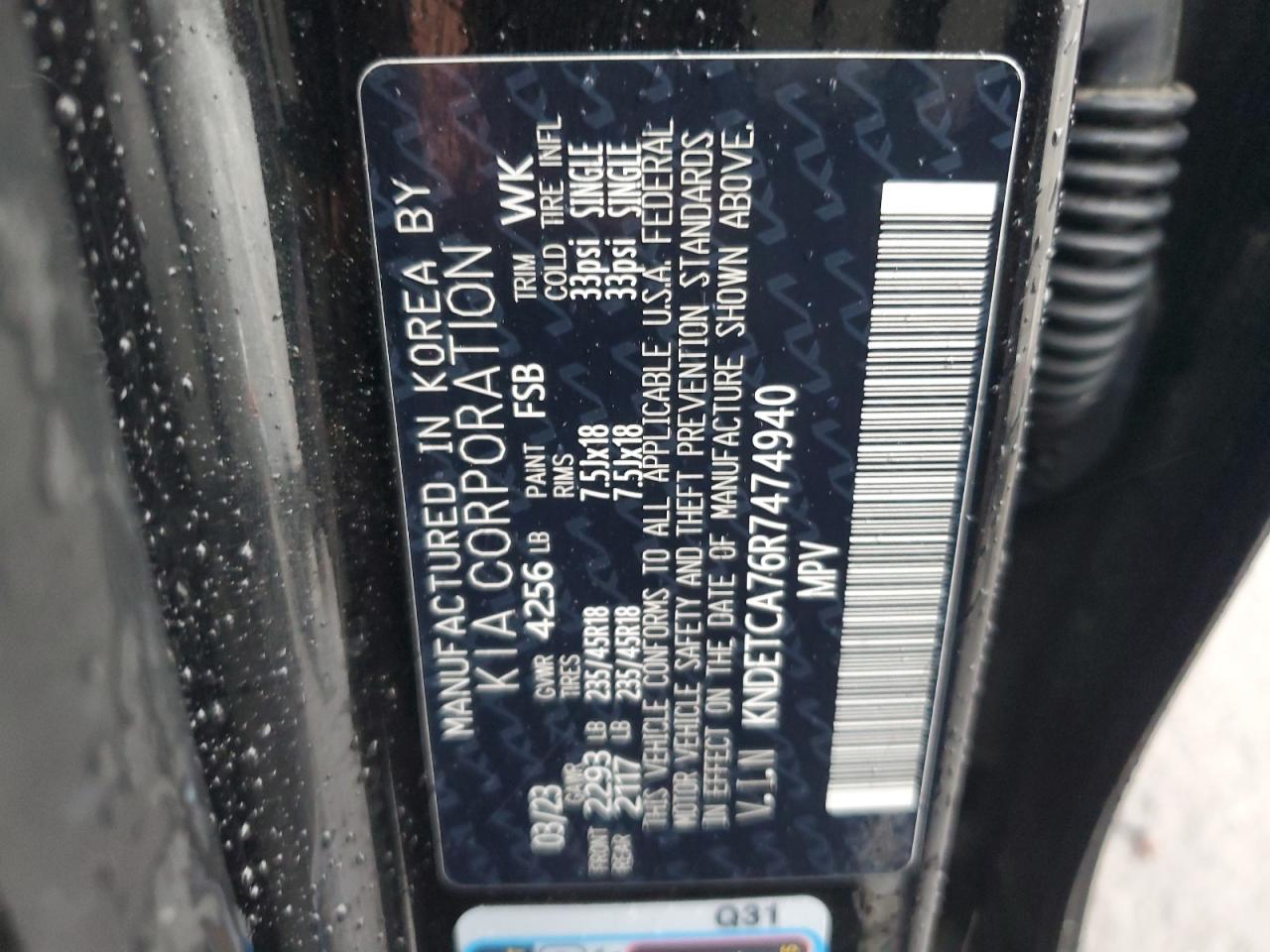 2024 Kia Seltos Sx VIN: KNDETCA76R7474940 Lot: 56818905