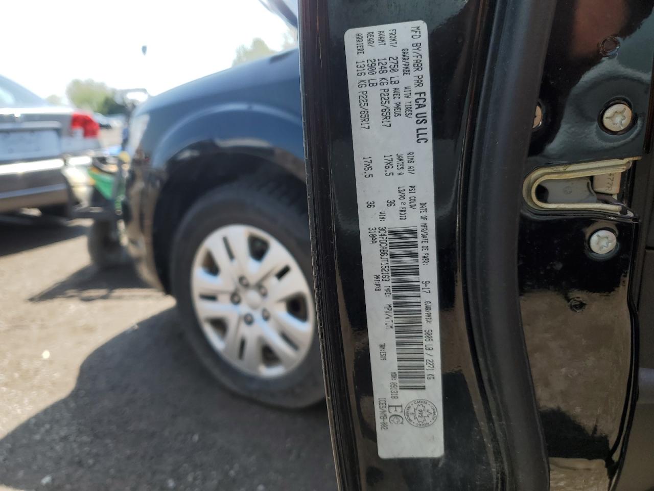 2018 Dodge Journey Se VIN: 3C4PDCAB6JT152163 Lot: 57328835