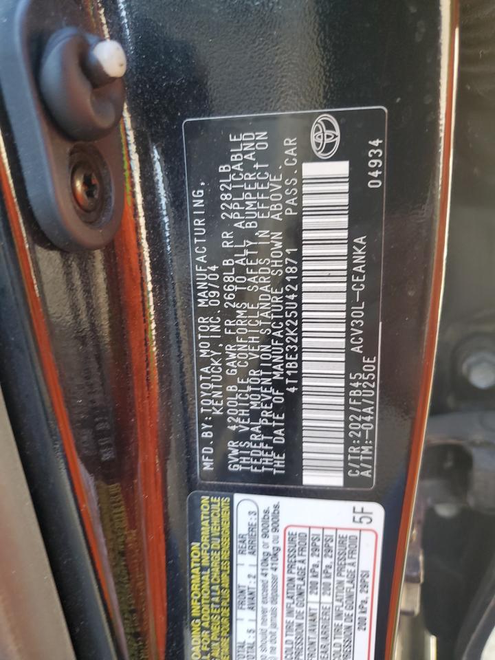 2005 Toyota Camry Le VIN: 4T1BE32K25U421871 Lot: 56764805