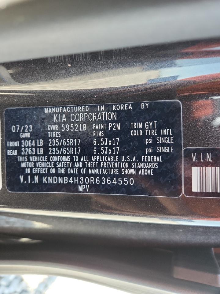 2024 Kia Carnival Lx VIN: KNDNB4H30R6364550 Lot: 58533405