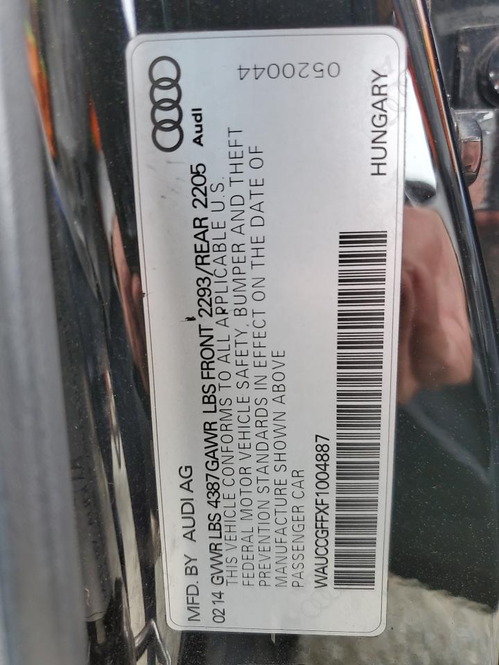 2015 Audi A3 Premium Plus VIN: WAUCCGFFXF1004887 Lot: 56166895
