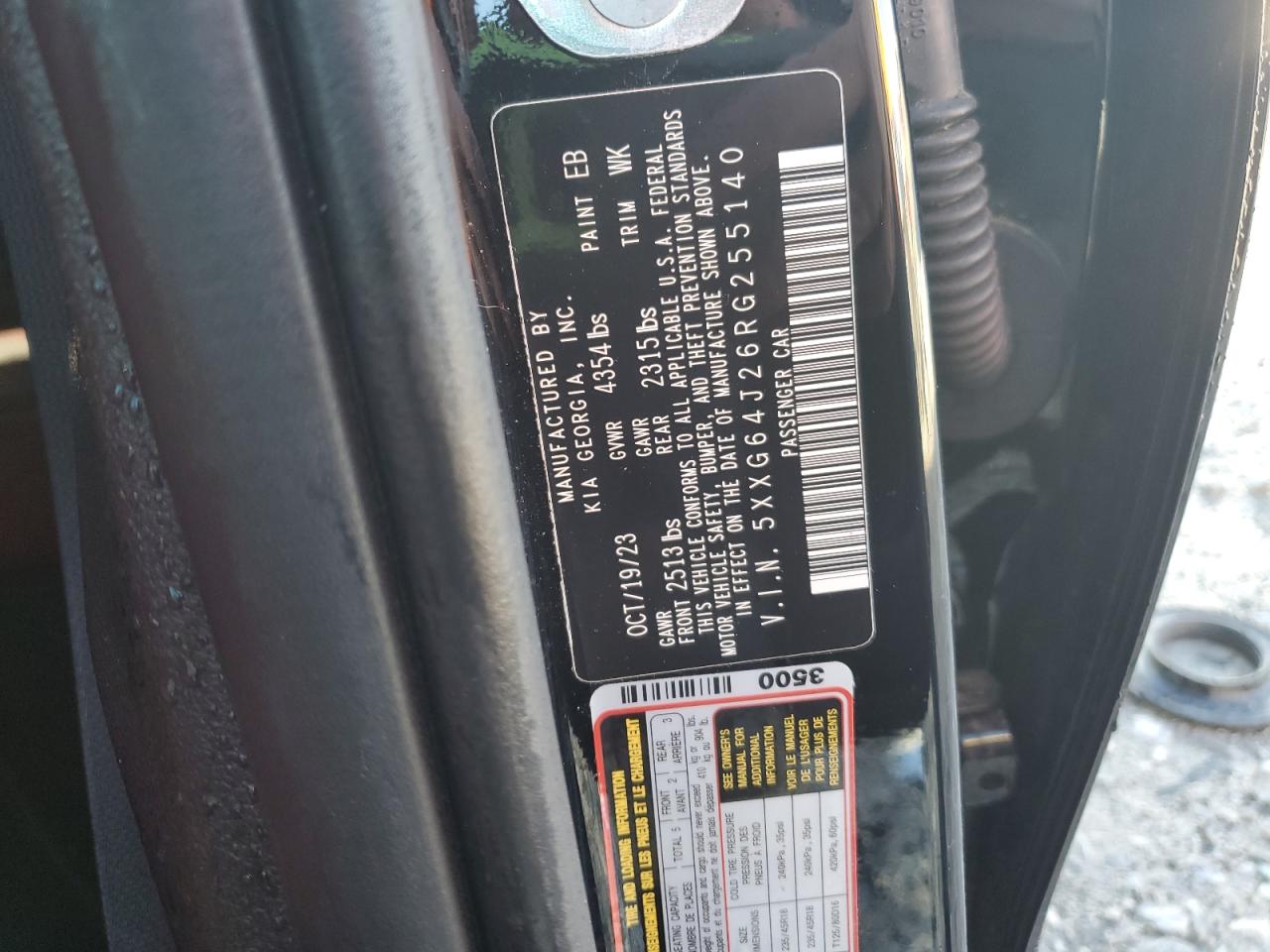 2024 Kia K5 Gt Line VIN: 5XXG64J26RG255140 Lot: 56795415