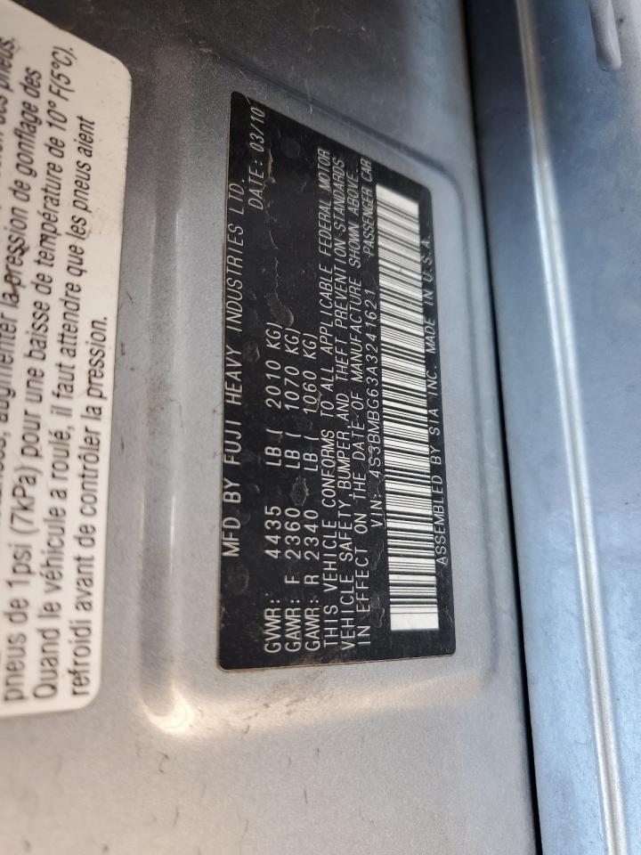 2010 Subaru Legacy 2.5I Premium VIN: 4S3BMBG63A3241621 Lot: 56674015