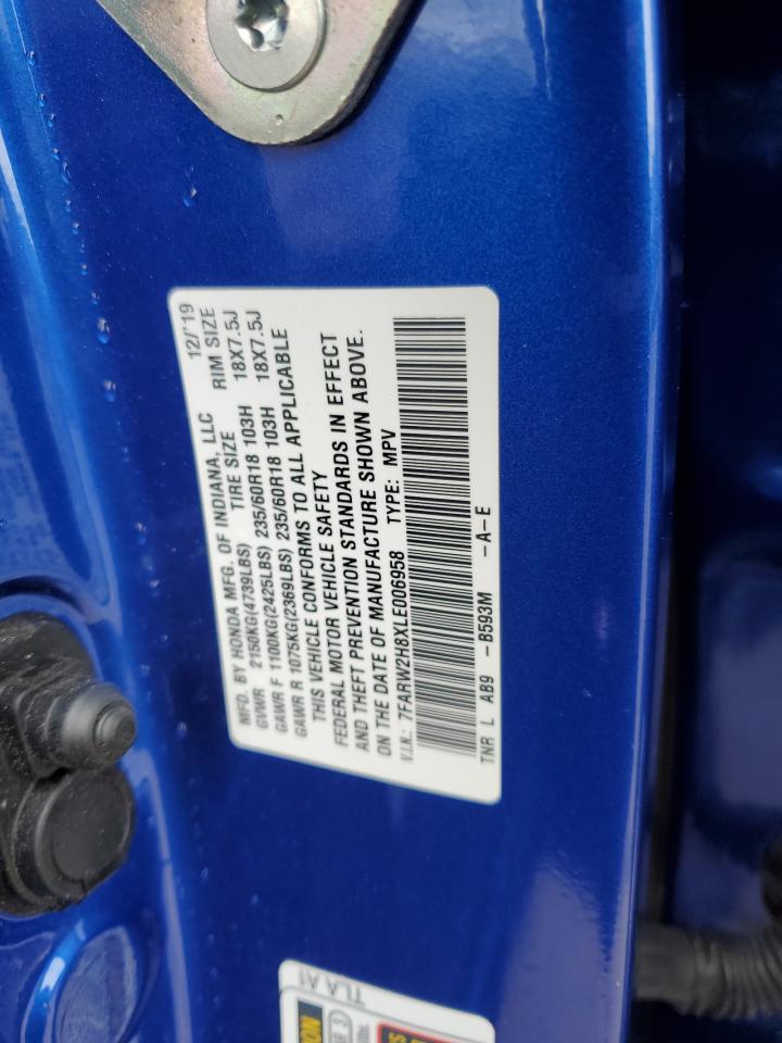 2020 Honda Cr-V Exl VIN: 7FARW2H8XLE006958 Lot: 56526395