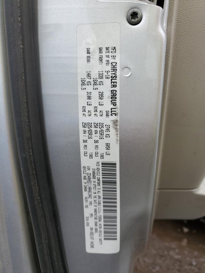 2010 Dodge Grand Caravan Sxt VIN: 2D4RN5D11AR461842 Lot: 58143205