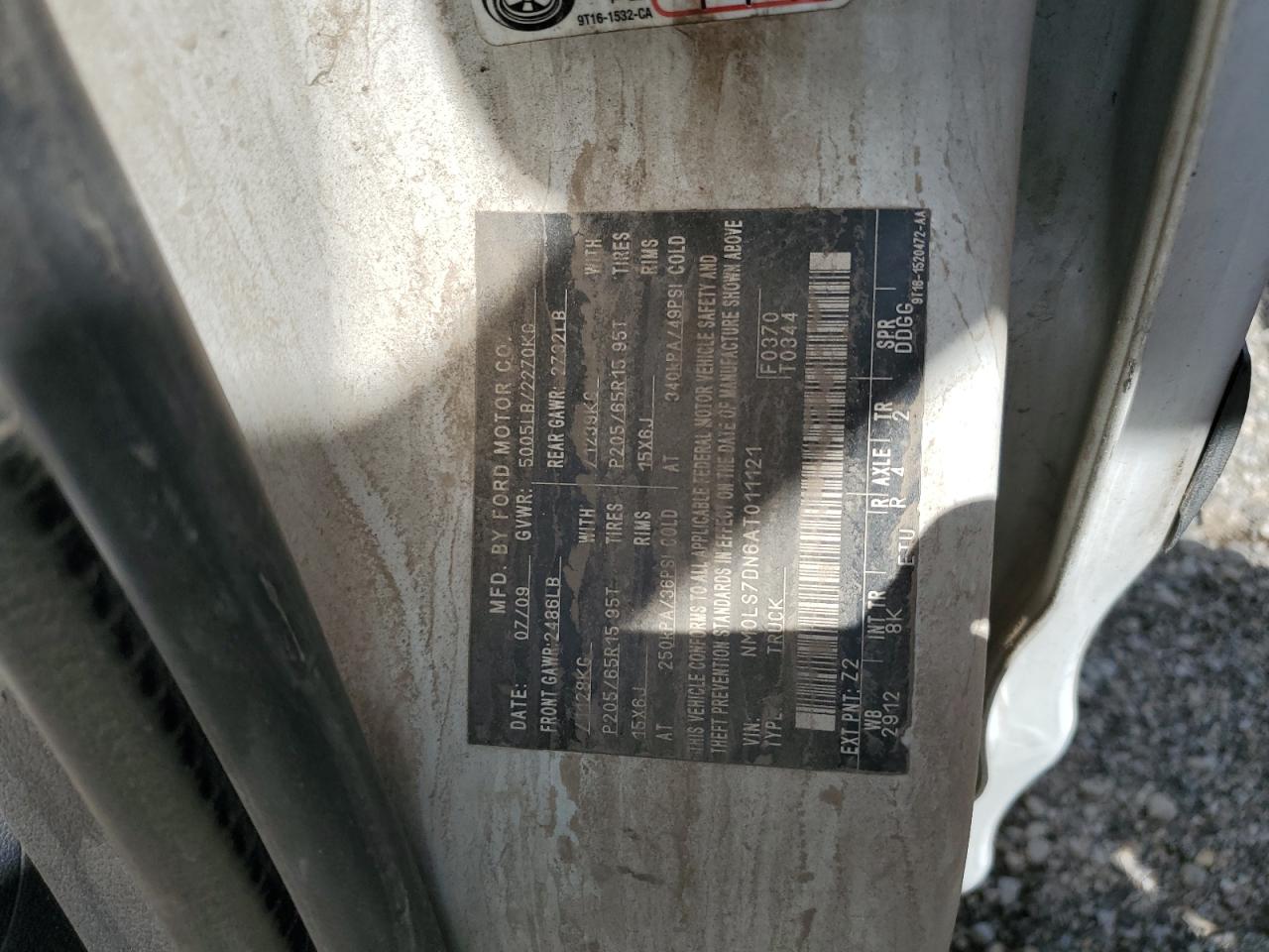2010 Ford Transit Connect Xlt VIN: NM0LS7DN6AT011121 Lot: 57242645