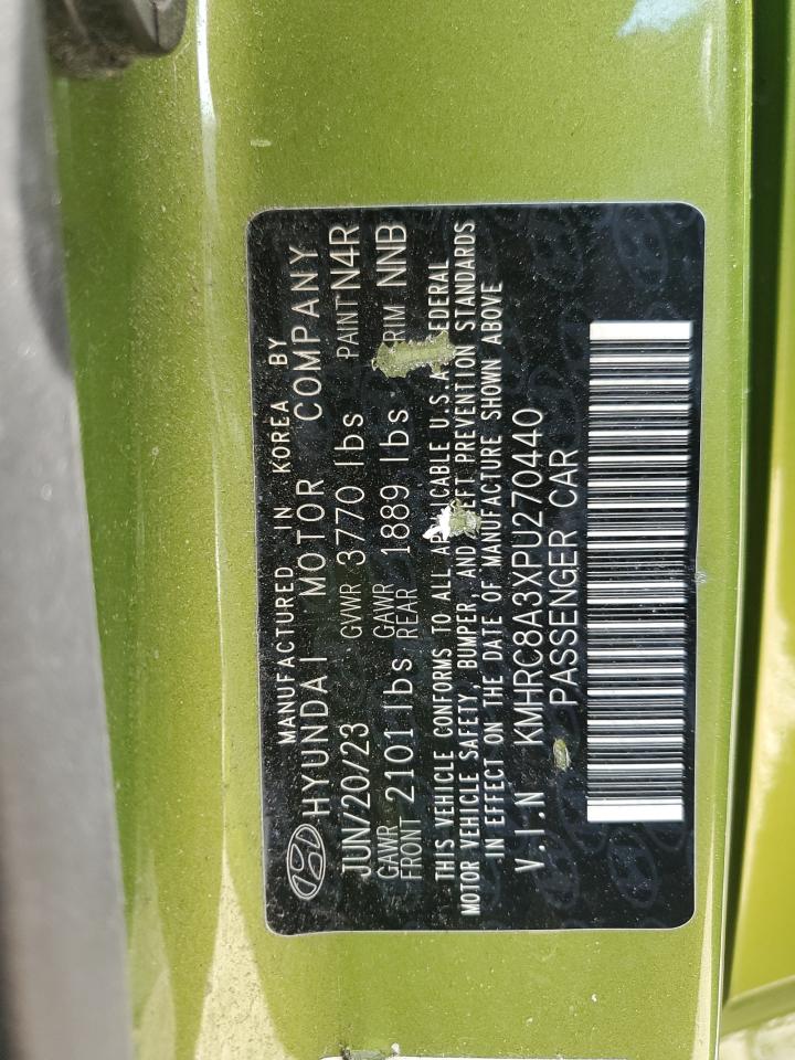 2023 Hyundai Venue Sel VIN: KMHRC8A3XPU270440 Lot: 56722245