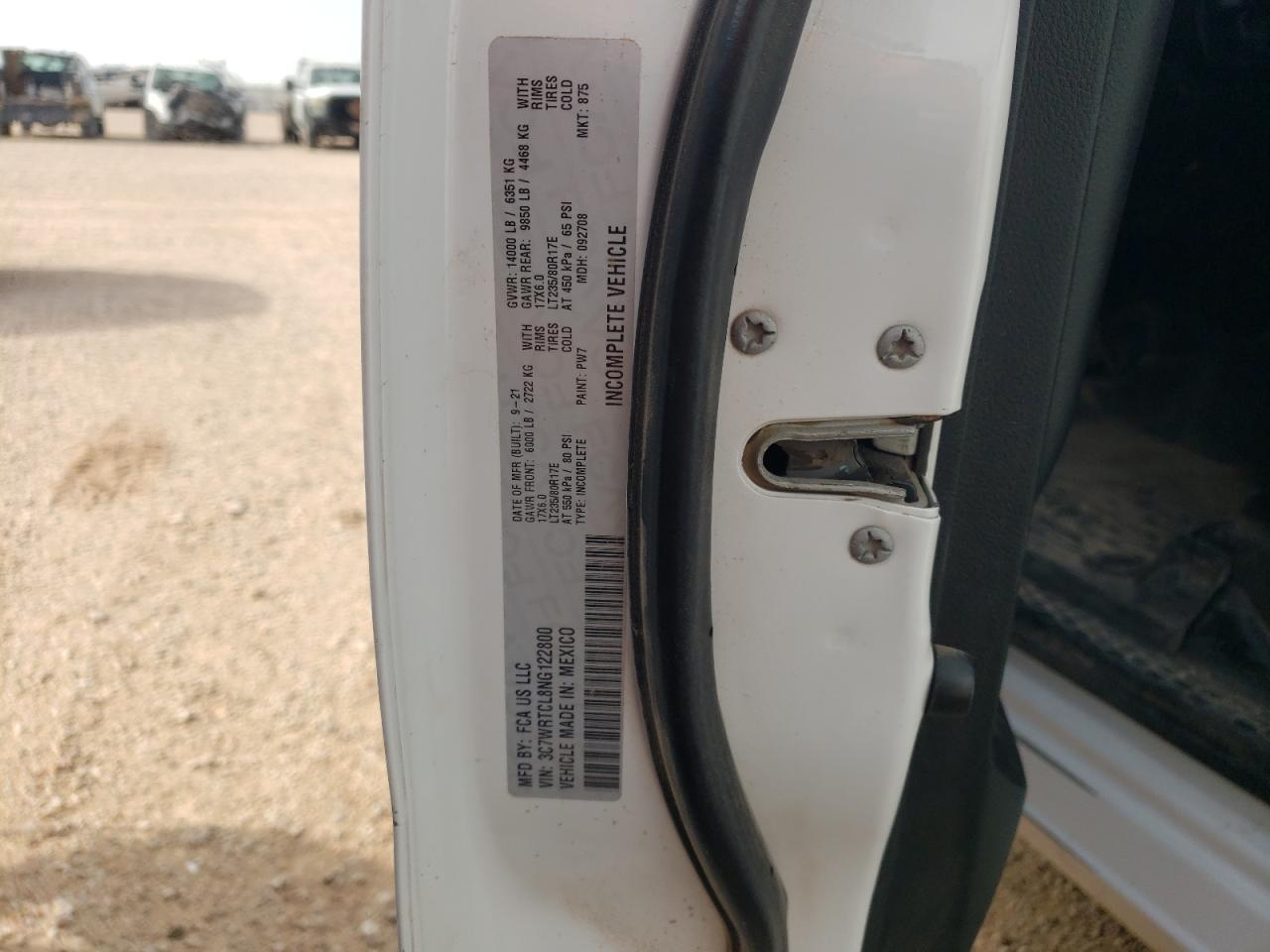 2022 Ram 3500 VIN: 3C7WRTCL8NG122800 Lot: 56248895