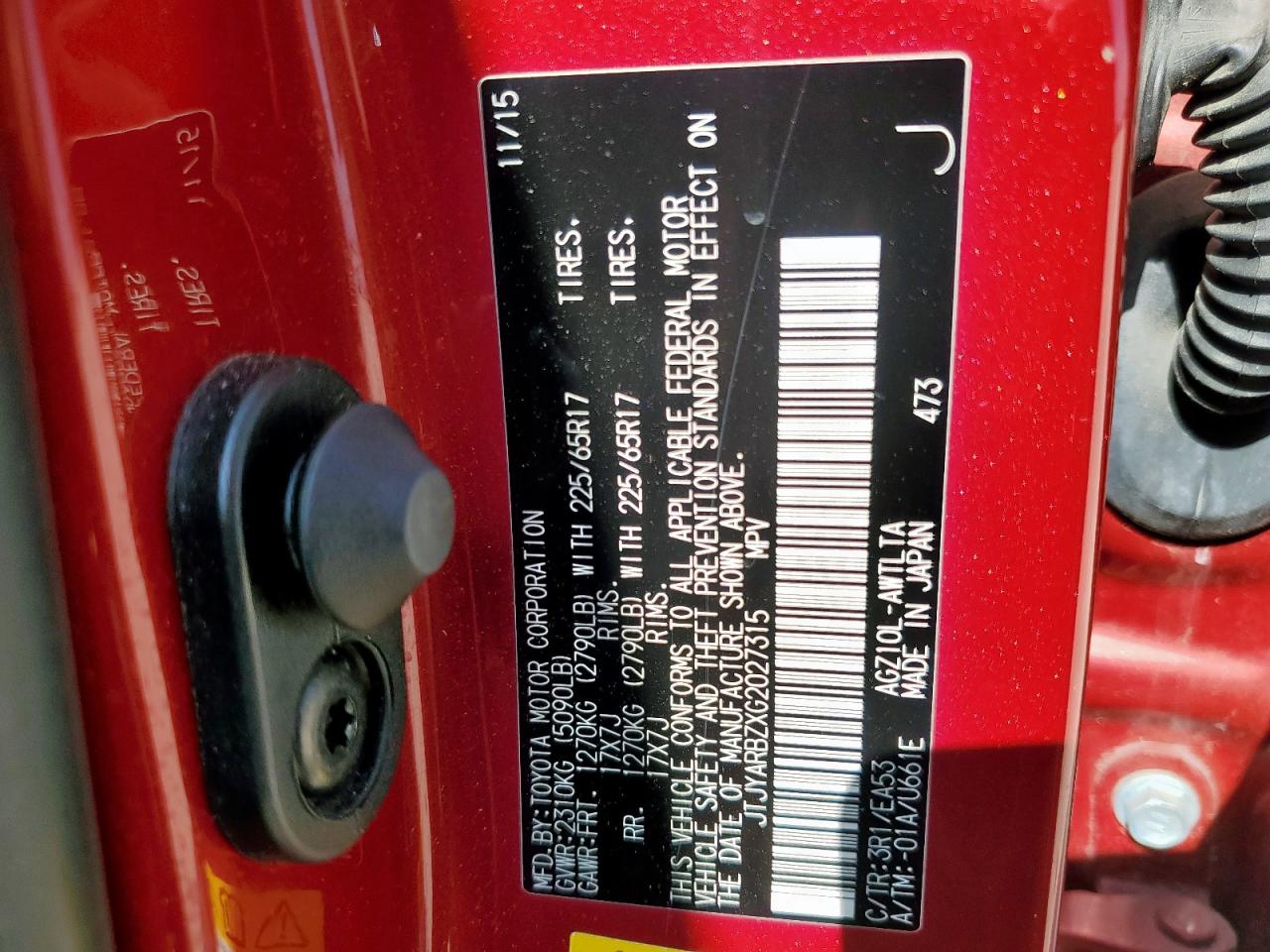 2016 Lexus Nx 200T Base VIN: JTJYARBZXG2027315 Lot: 56723645