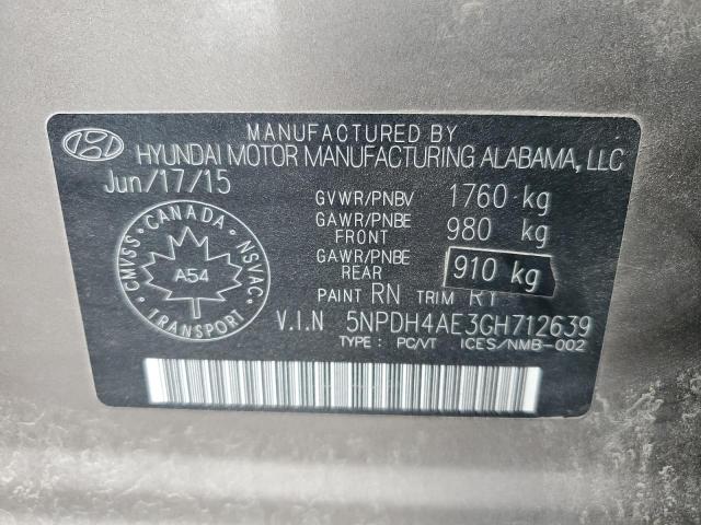 2016 HYUNDAI ELANTRA SE  