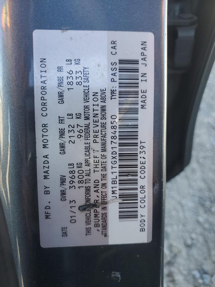 2013 Mazda 3 I VIN: JM1BL1TGXD1784850 Lot: 56801595