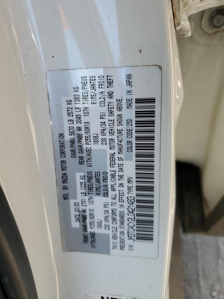 2020 Mazda Cx-9 Touring VIN: JM3TCACY2L0421483 Lot: 55812315