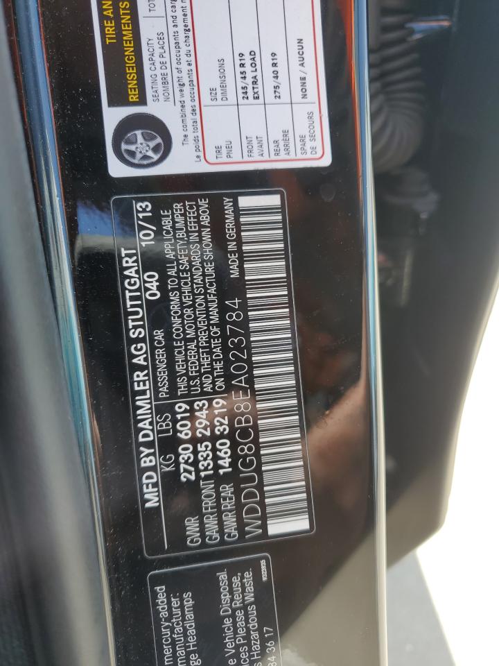 2014 Mercedes-Benz S 550 VIN: WDDUG8CB8EA023784 Lot: 57498285