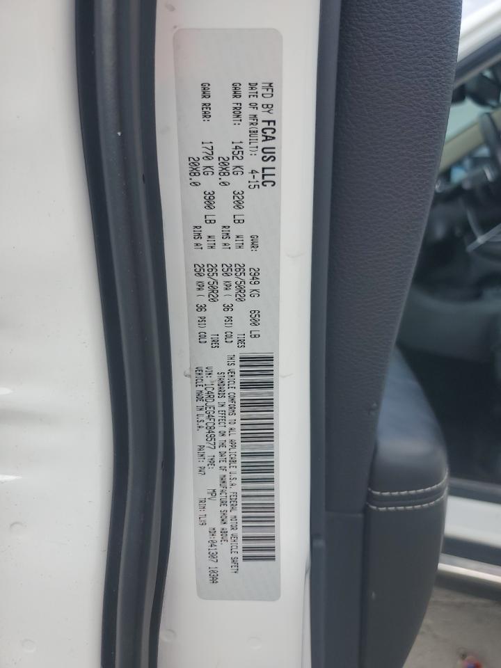 2015 Dodge Durango Citadel VIN: 1C4RDJEG4FC849577 Lot: 56024185