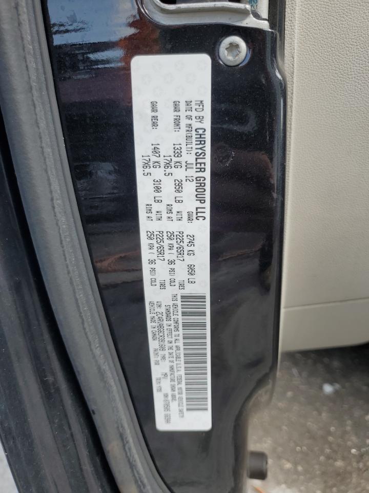2012 Volkswagen Routan Se VIN: 2C4RVABG6CR391609 Lot: 57326665